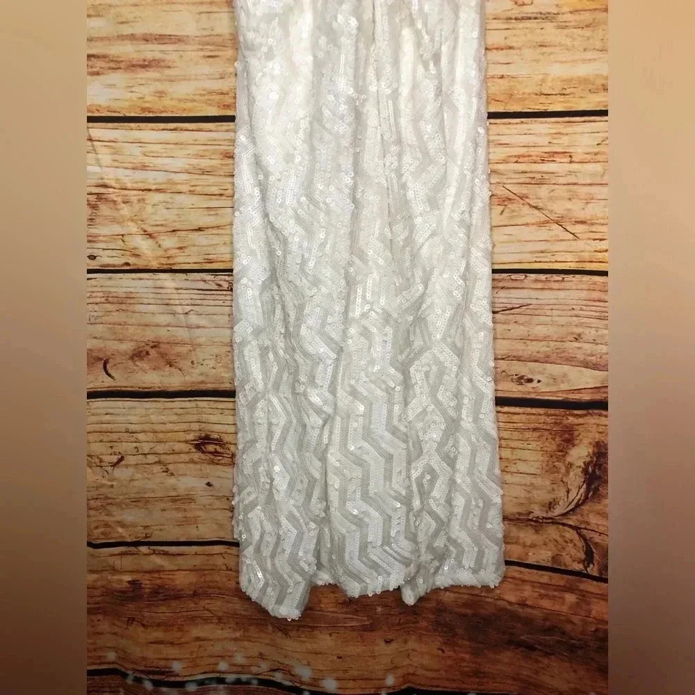 White Sequin all over Mini Dress - Picture 3 of 15